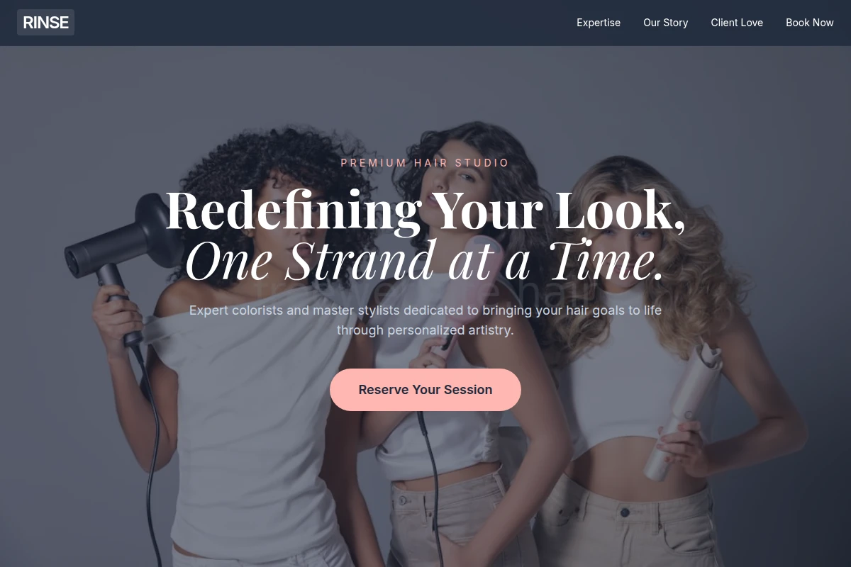 Rinse Hair Styling